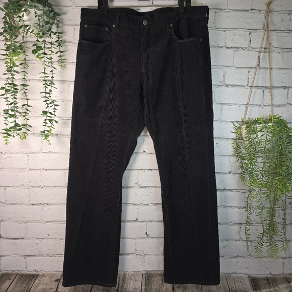 VINTAGE GAP JEAN CO CORDUROY PANTS BLACK MENS CLASSIC 38 X 32 EUC - Picture 1 of 6